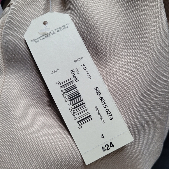 Girls A-Line Pleated Khaki Scooter Skirt Skort Uniform Striped Ribbon Belt Size - Picture 5 of 6